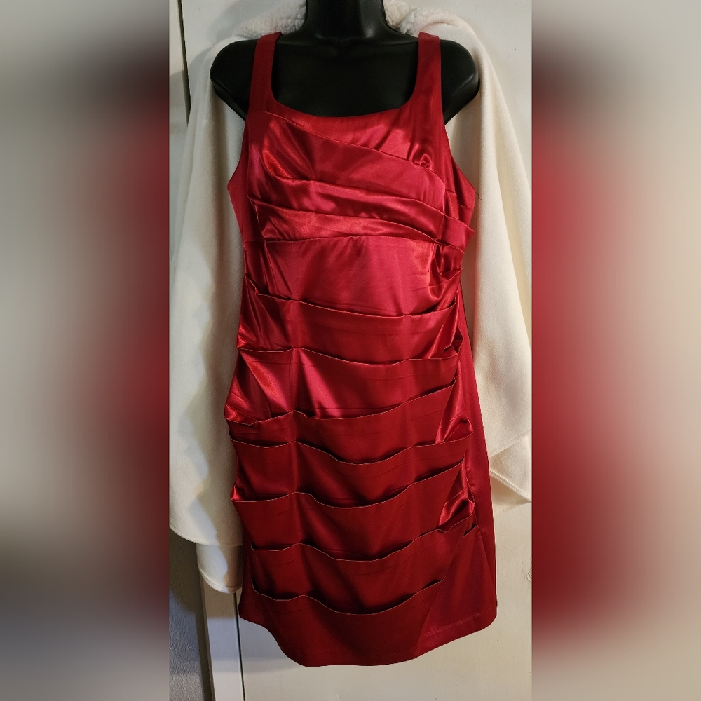 Size 14: EUC BISOU BISOU Layer Pleated Dress